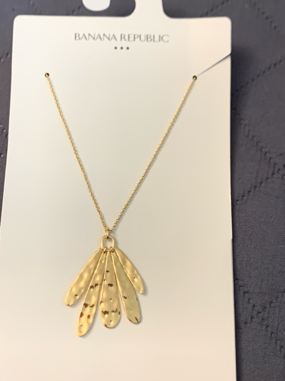 Banana Republic Gold Multi-Leaf Cluster Necklace